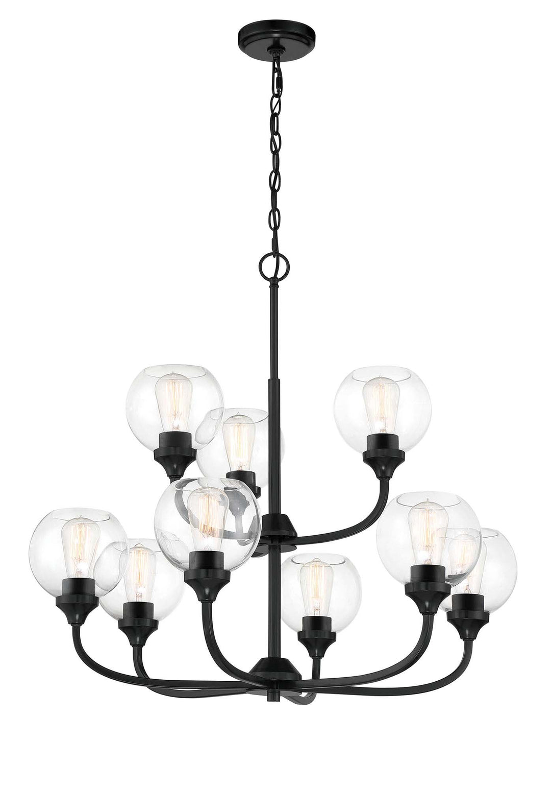 Glenda Chandelier in Flat Black by Craftmade