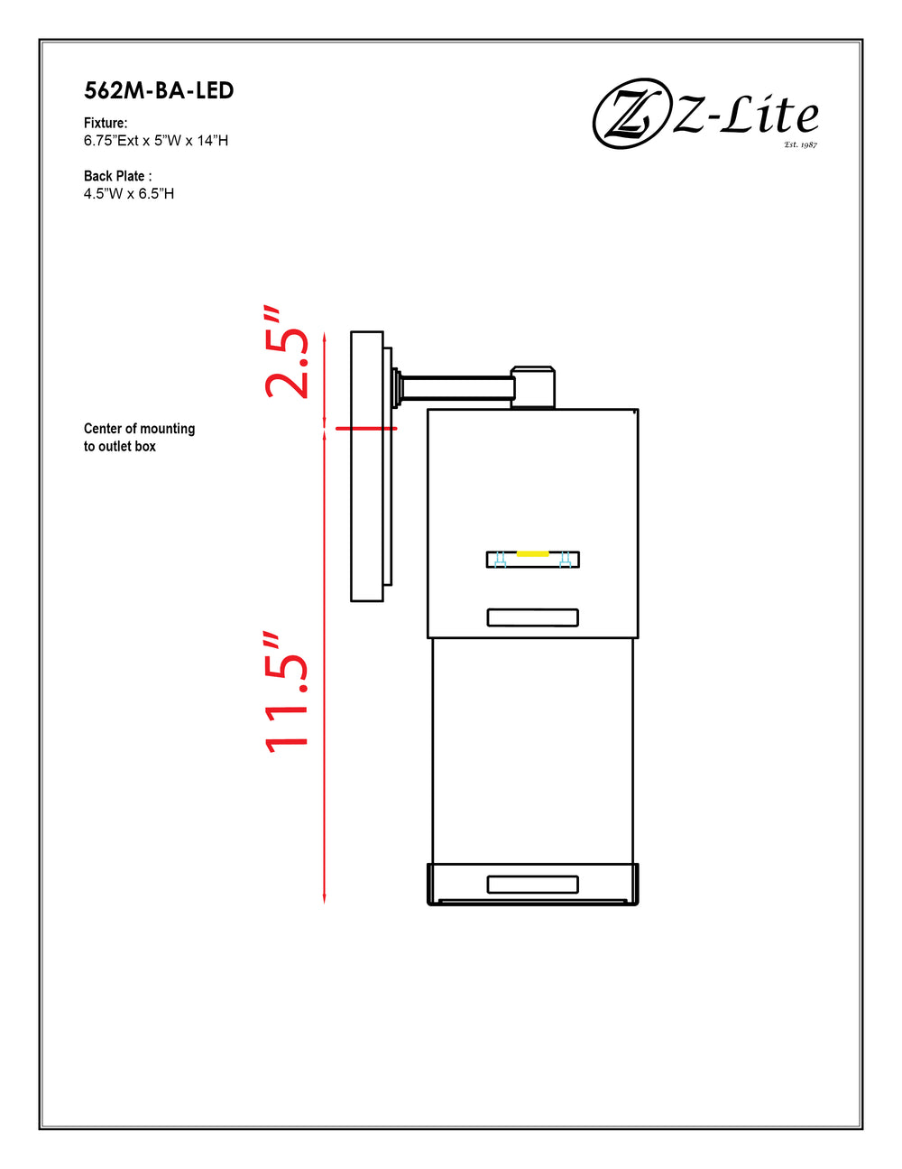 Lestat - LED 1 Light Outdoor Wall Light