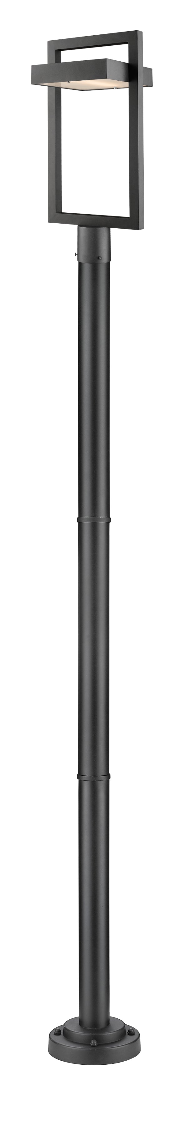 Luttrel - LED 1 Light Outdoor Post Light (566PHBR-567P-BK)