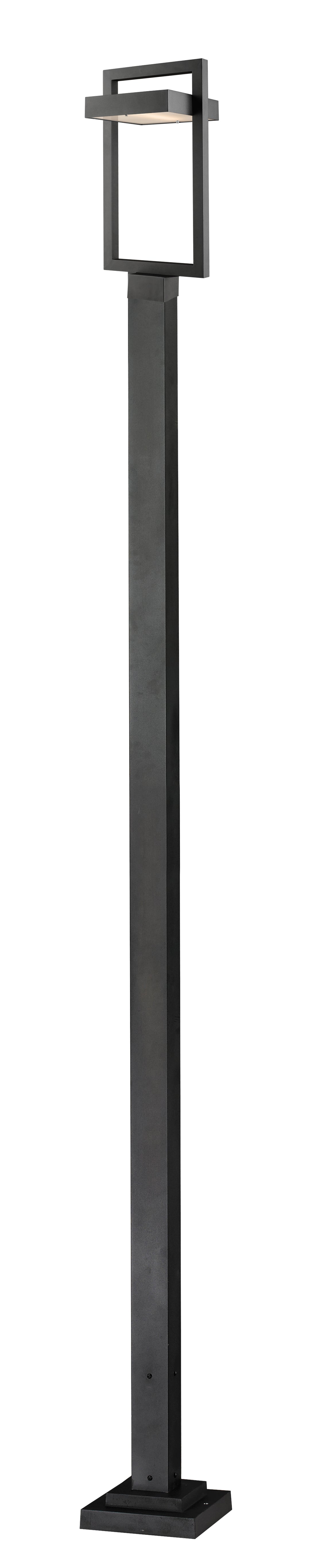 Luttrel - LED 1 Light Outdoor Post Light (566PHBR-567P-BK)