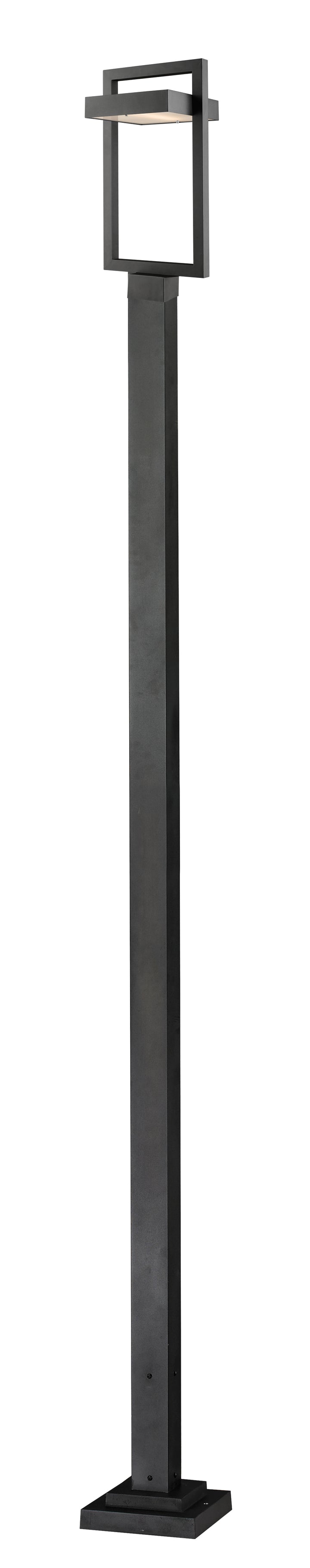 Luttrel - LED 1 Light Outdoor Post Light (566PHBR-567P-BK)