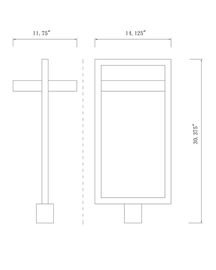 Luttrel - LED 1 Light Outdoor Post Light (566PHXLR-BK)