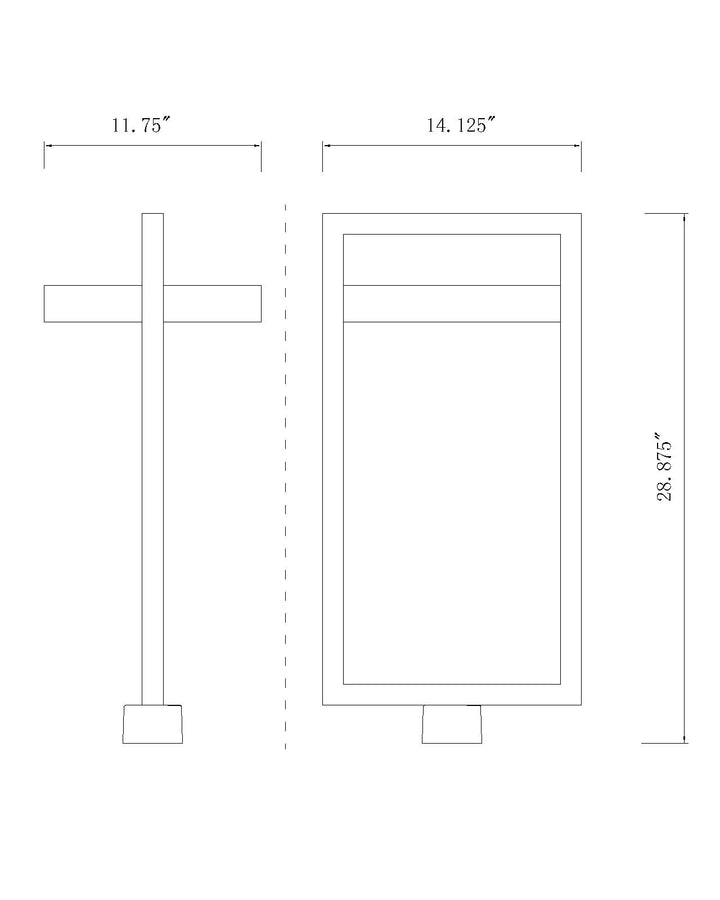 Luttrel - LED 1 Light Outdoor Post Light (566PHXLS-BK)