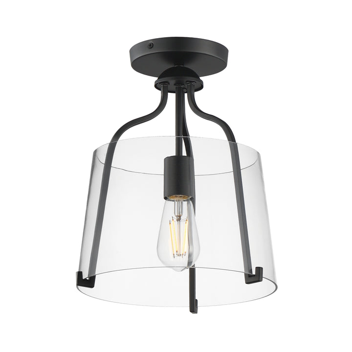 Bellmore 1-Light Pendant/Semi Flush Black