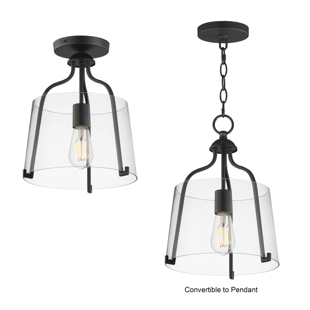 Bellmore 1-Light Pendant/Semi Flush Black alternate view