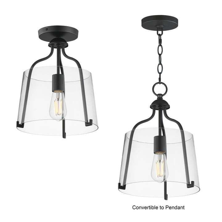 Bellmore 1-Light Pendant/Semi Flush Black alternate view