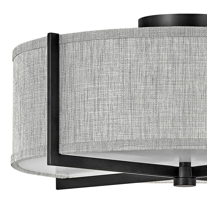 Axis Heathered Gray Semi-Flush Mount