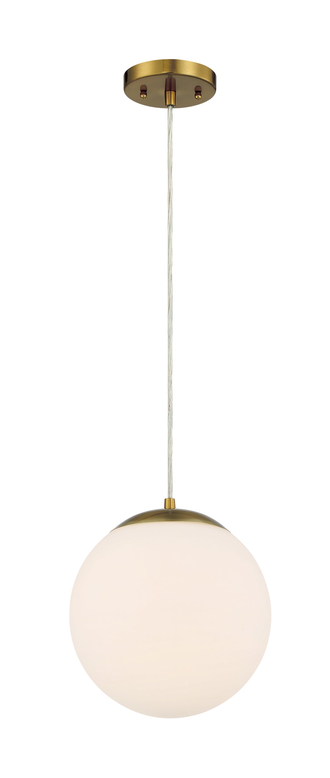 Gaze Pendant in Satin Brass / White Glass by Craftmade