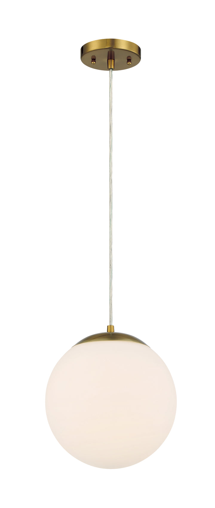Gaze Pendant in Satin Brass / White Glass by Craftmade