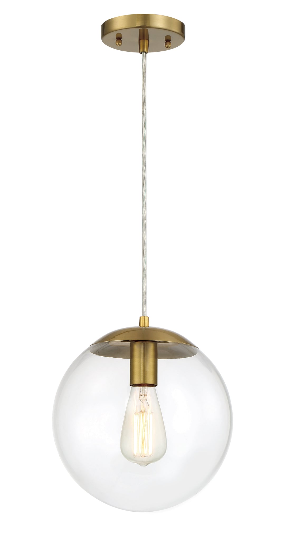 Gaze Pendant in Satin Brass / Clear Glass by Craftmade