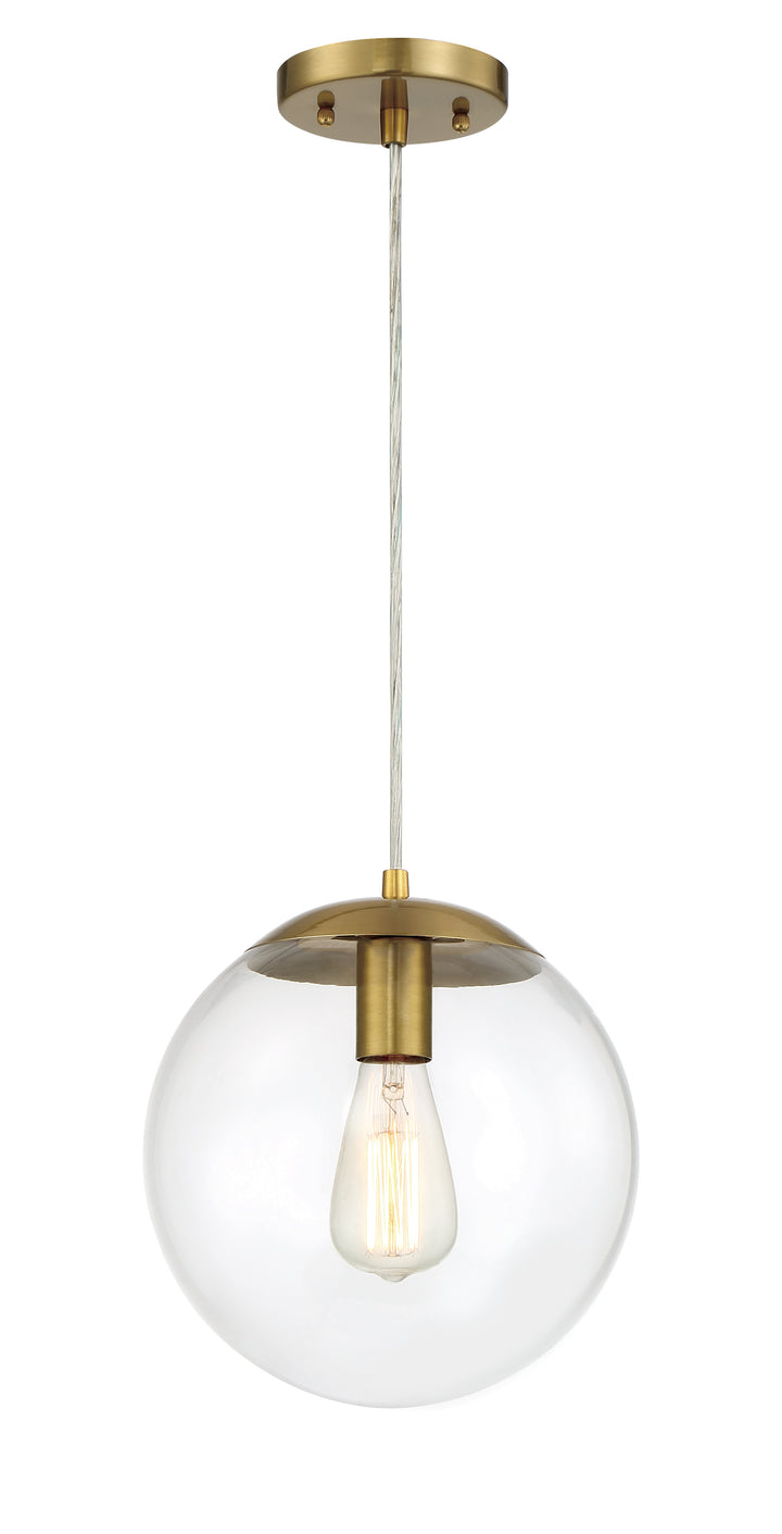Gaze Pendant in Satin Brass / Clear Glass by Craftmade