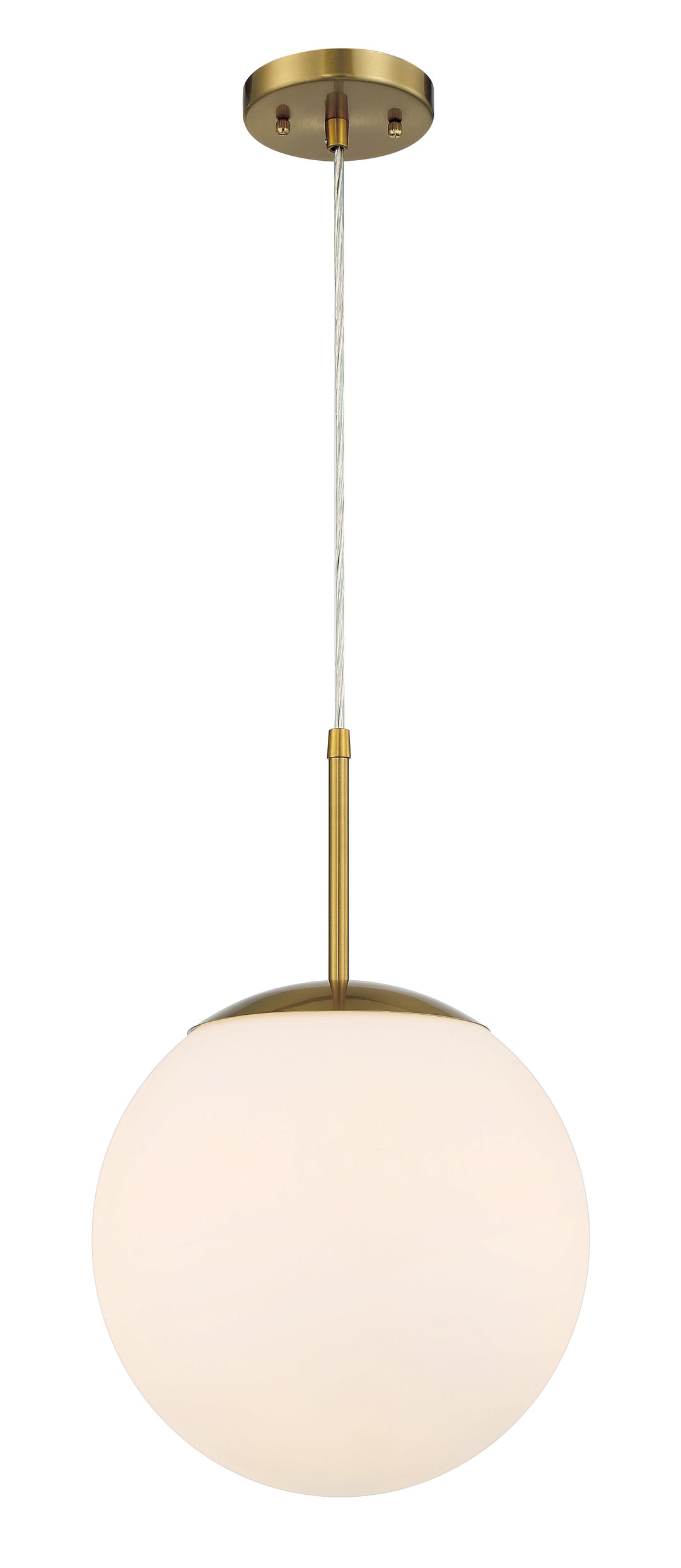 Gaze Pendant in Satin Brass / White Glass by Craftmade