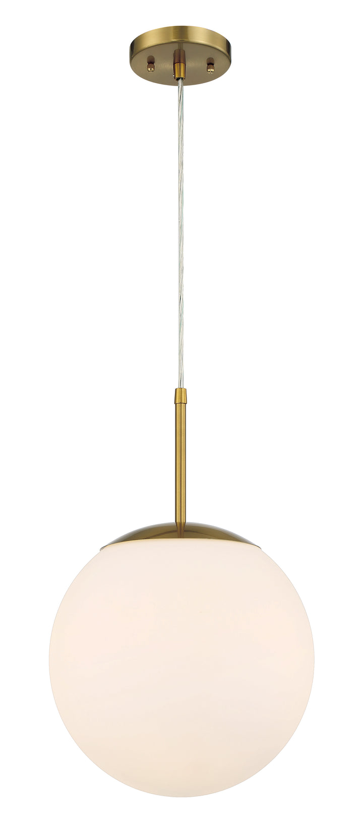 Gaze Pendant in Satin Brass / White Glass by Craftmade