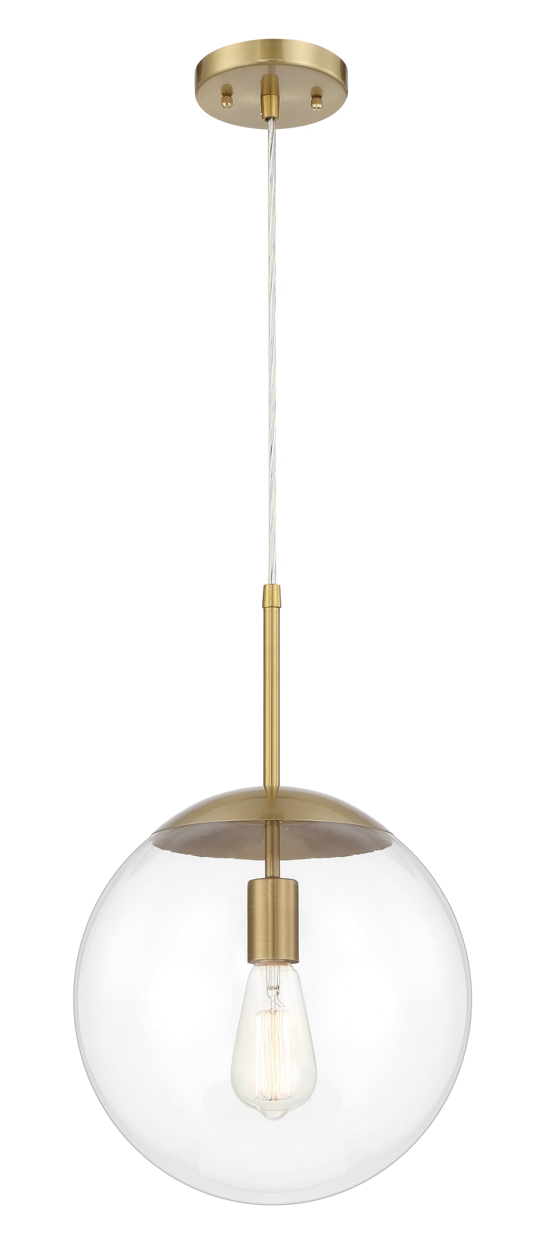 Gaze Pendant in Satin Brass / Clear Glass by Craftmade