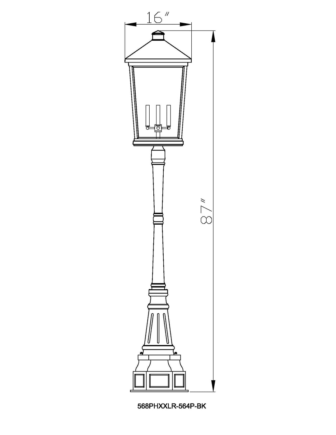Beacon - 4 Light Outdoor Post Light (568PHXXLR-564P)