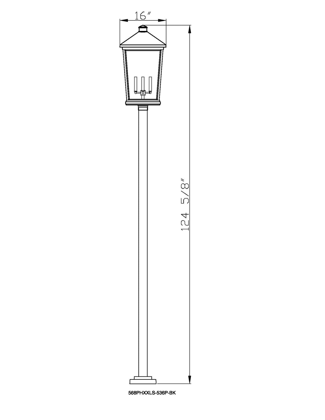 Beacon - 4 Light Outdoor Post Light (568PHXXLS-536P)