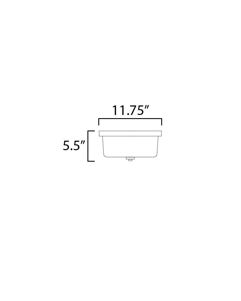 Fuller Flush Mount dimensions diagram