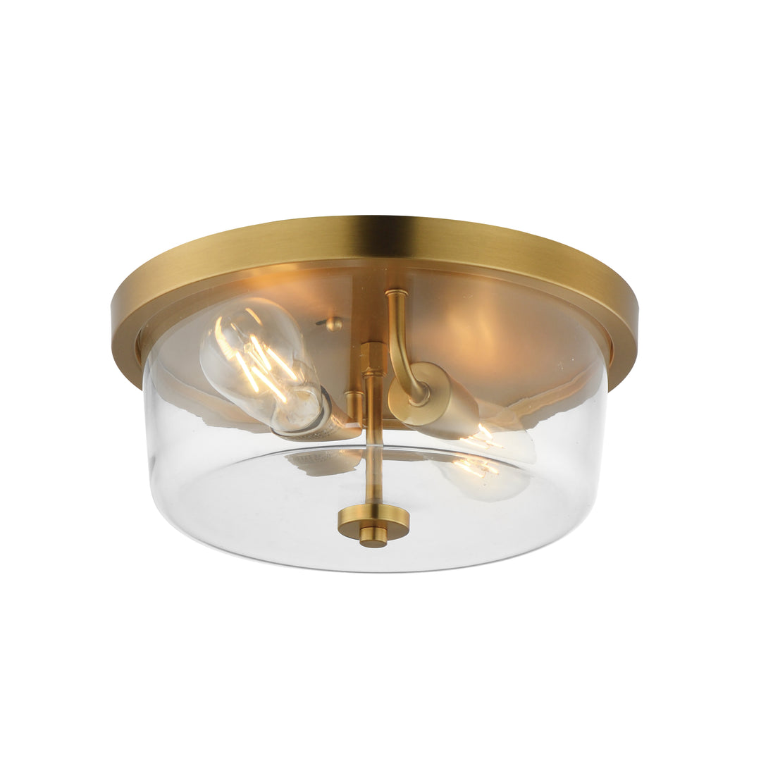 Fuller Flush Mount Natural Aged Brass