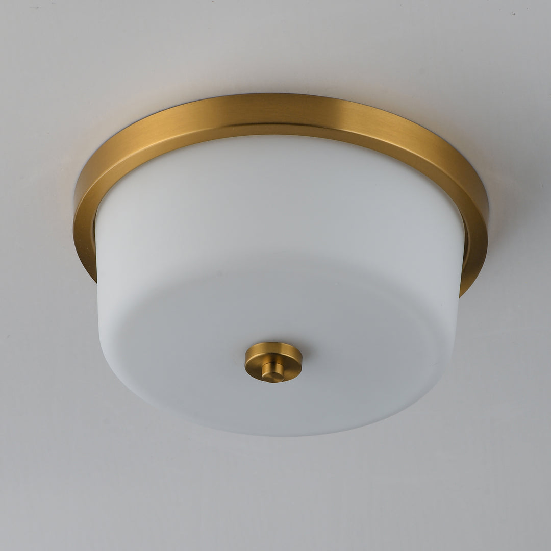 Fuller Flush Mount White / Natural Aged Brass alternate view
