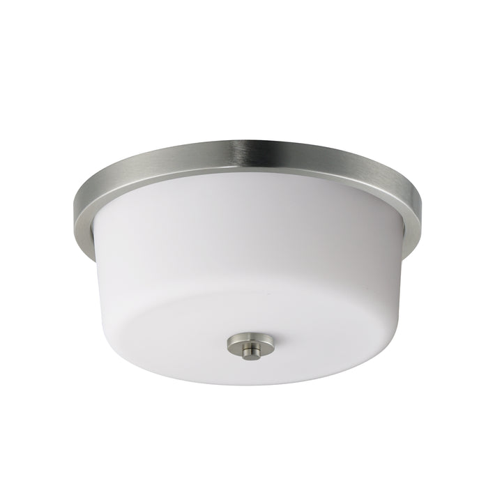 Fuller Flush Mount White / Satin Nickel