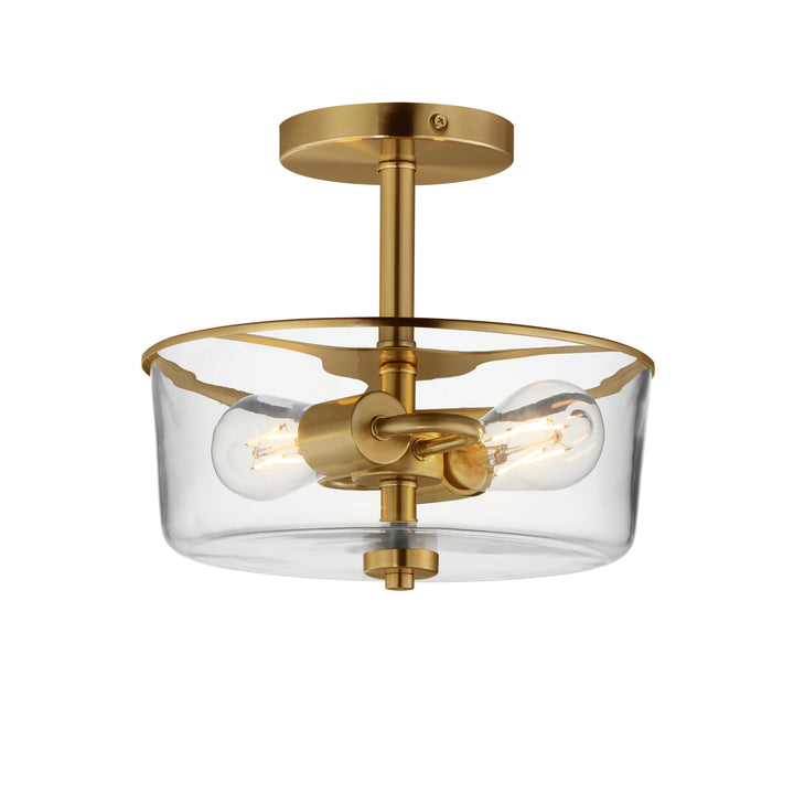 Fuller Semi Flush/Pendant Convertible Natural Aged Brass