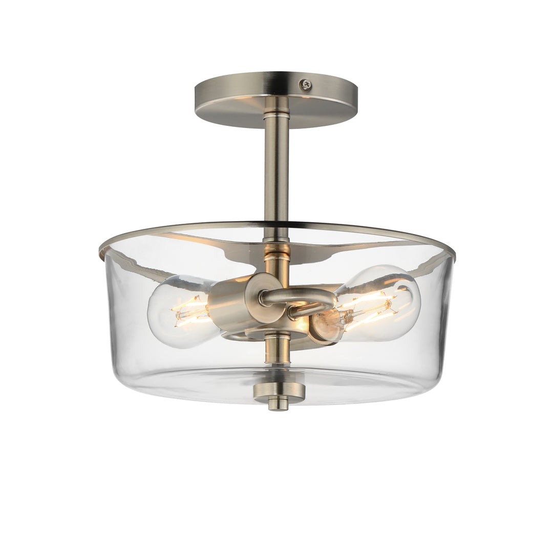 Fuller Semi Flush/Pendant Convertible Satin Nickel