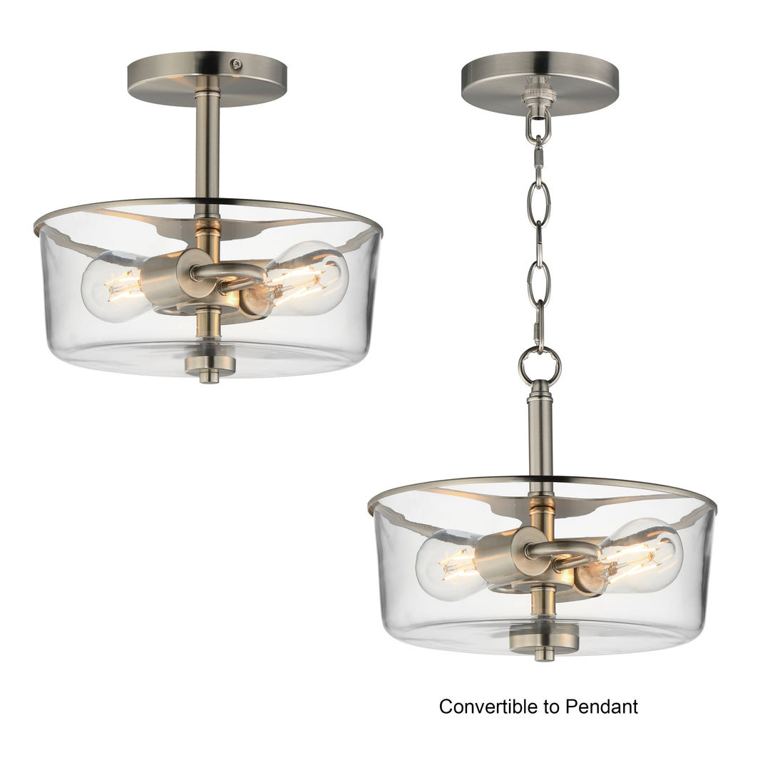 Fuller Semi Flush/Pendant Convertible Satin Nickel alternate view