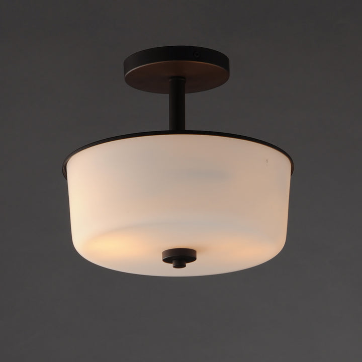 Fuller Semi Flush/Pendant Convertible White / Oil Rubbed Bronze alternate view