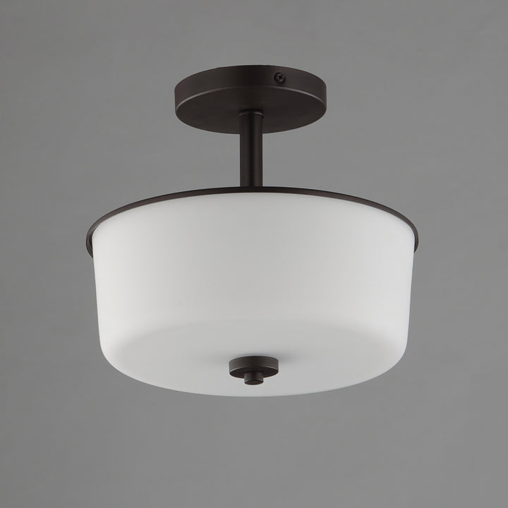 Fuller Semi Flush/Pendant Convertible White / Oil Rubbed Bronze alternate view