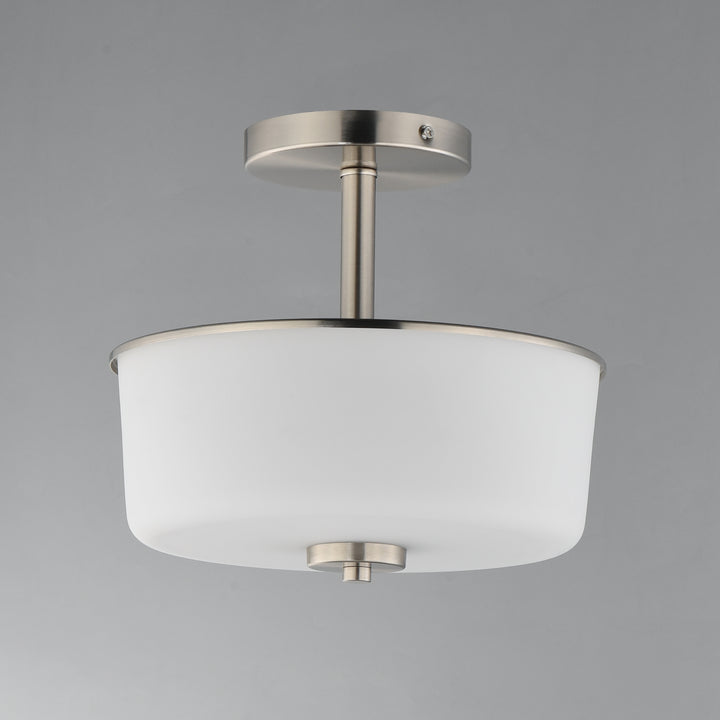 Fuller Semi Flush/Pendant Convertible White / Satin Nickel alternate view