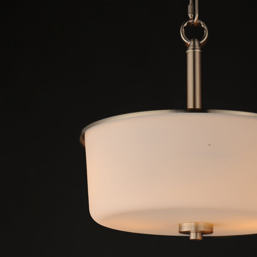 Fuller Semi Flush/Pendant Convertible White / Satin Nickel alternate view