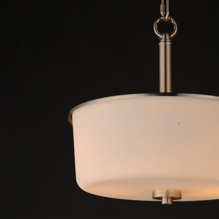 Fuller Semi Flush/Pendant Convertible White / Satin Nickel alternate view
