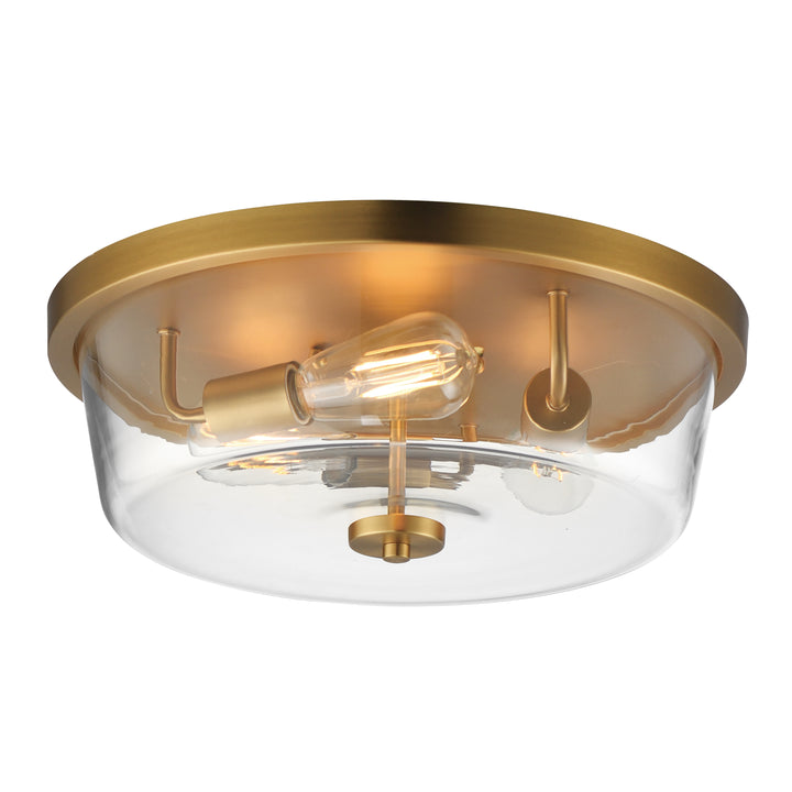 Fuller Flush Mount Natural Aged Brass