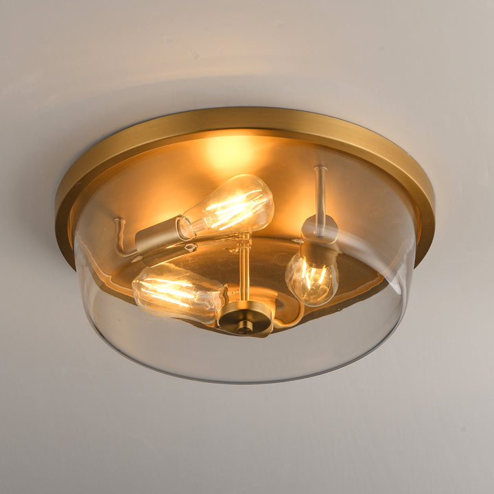 Fuller Flush Mount Natural Aged Brass alternate view