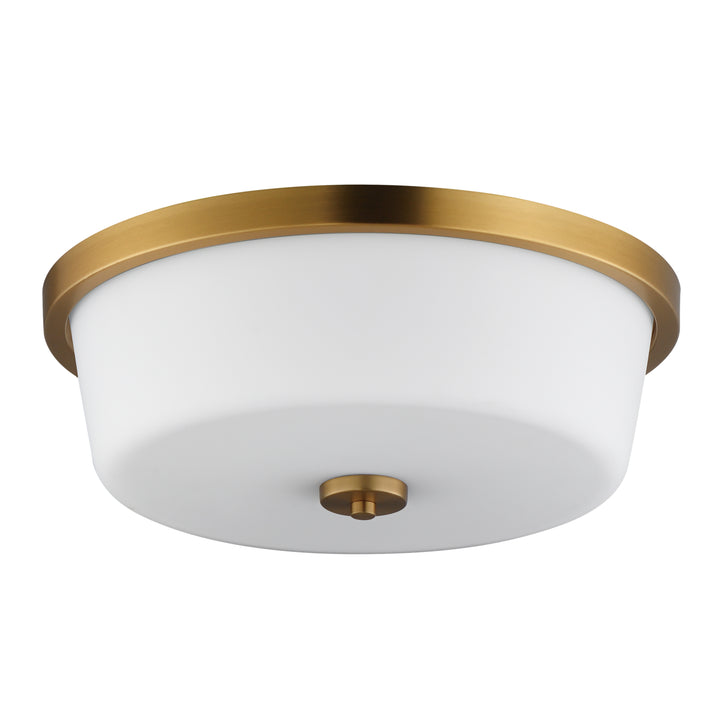 Fuller Flush Mount White / Natural Aged Brass