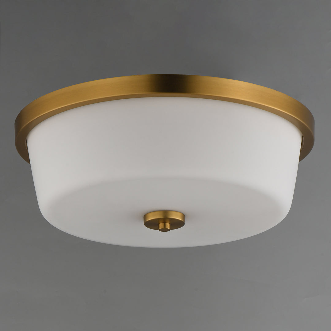 Fuller Flush Mount White / Natural Aged Brass alternate view