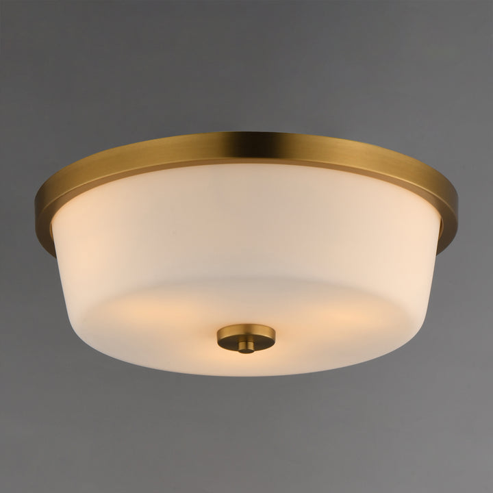 Fuller Flush Mount White / Natural Aged Brass alternate view