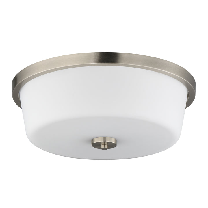 Fuller Flush Mount White / Satin Nickel