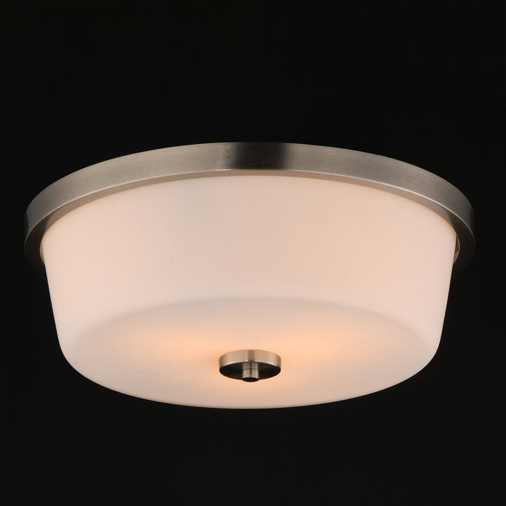 Fuller Flush Mount White / Satin Nickel alternate view