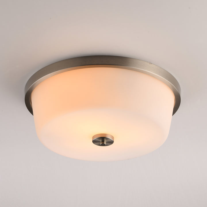 Fuller Flush Mount White / Satin Nickel alternate view