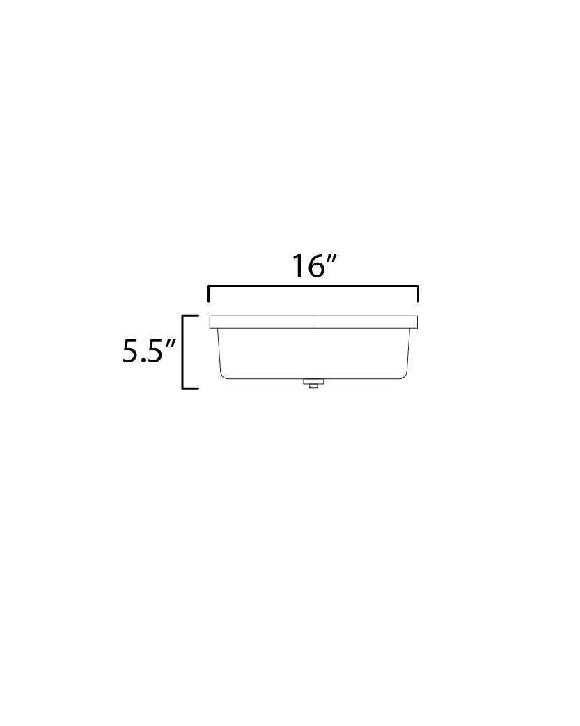 Fuller Flush Mount dimensions diagram
