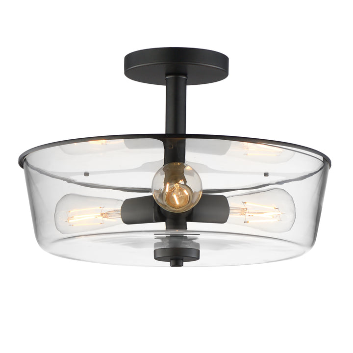 Fuller Semi Flush/Pendant Convertible Black