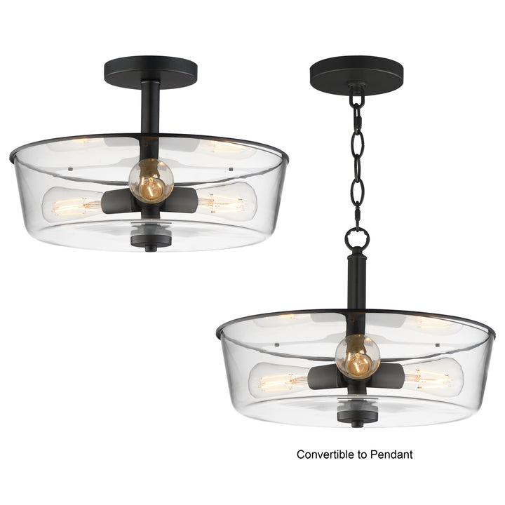 Fuller Semi Flush/Pendant Convertible Black alternate view