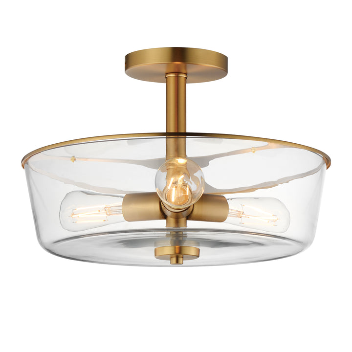 Fuller Semi Flush/Pendant Convertible Natural Aged Brass