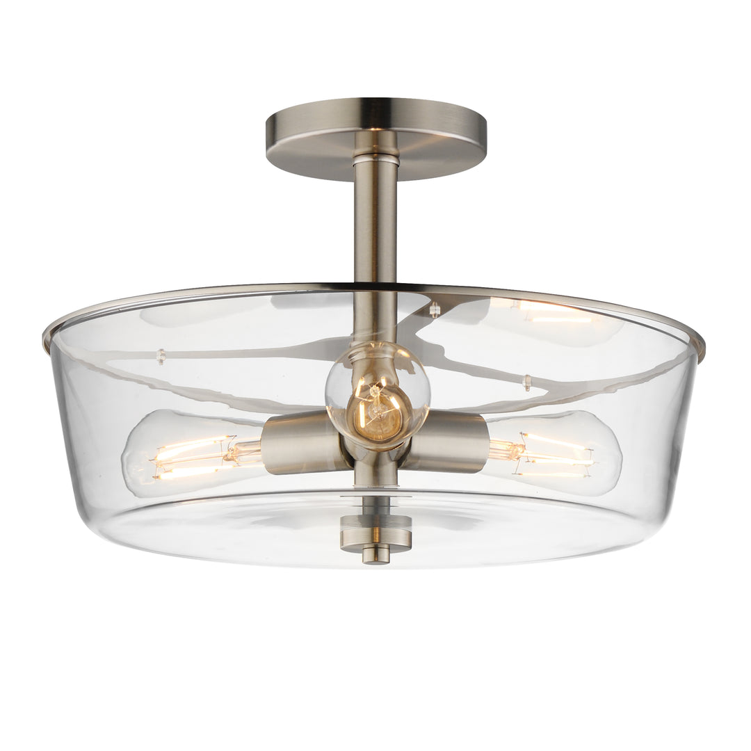 Fuller Semi Flush/Pendant Convertible Satin Nickel