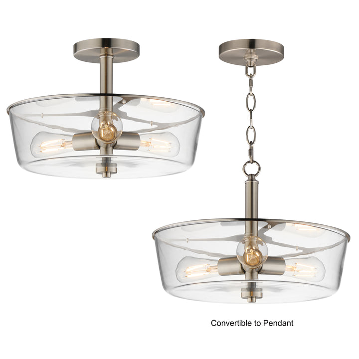 Fuller Semi Flush/Pendant Convertible Satin Nickel alternate view