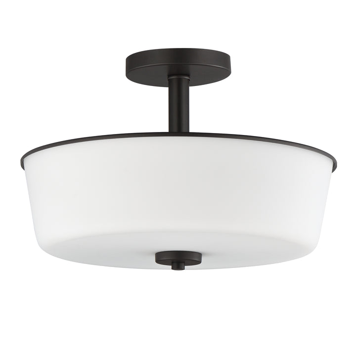 Fuller Semi Flush/Pendant Convertible White / Black