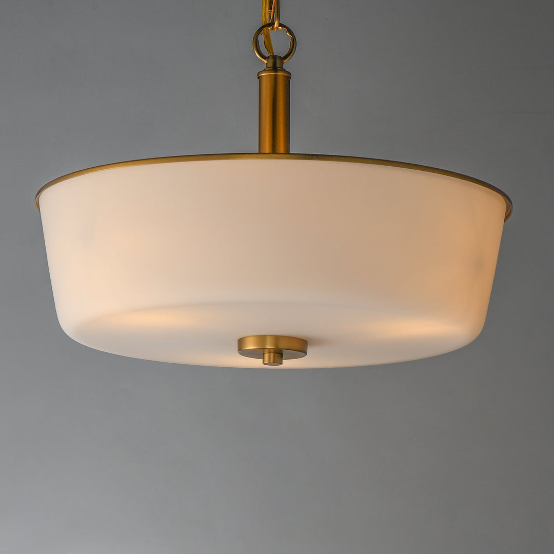 Fuller Semi Flush/Pendant Convertible White / Natural Aged Brass alternate view