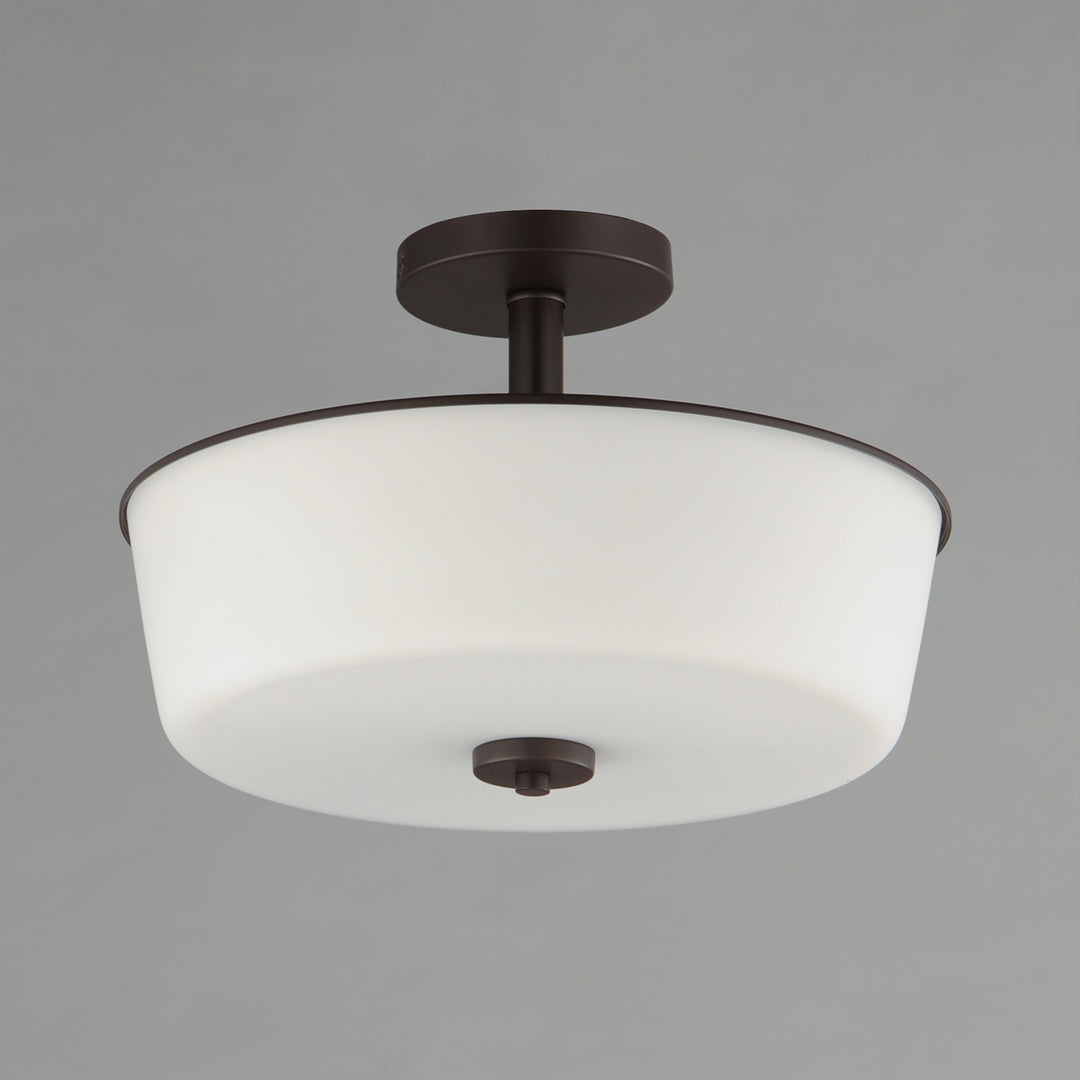 Fuller Semi Flush/Pendant Convertible White / Oil Rubbed Bronze alternate view