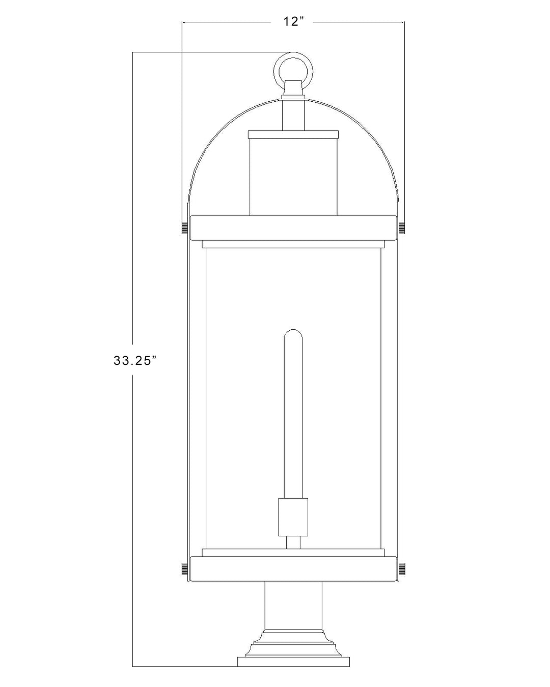 Roundhouse - 1 Light Outdoor Pier Mount Light (569PHXL-533PM)